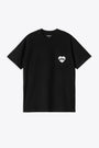 T-shirt nera in cotone con tasca al petto e grafica - S/S Amour Pocket T-Shirt 