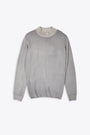 Extra-fine grey wool mockneck sweater 