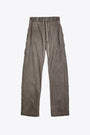 Pantalone in denim cerato grigio antracite con bottoni laterali - Pusher Pants 