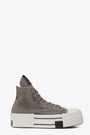 Sneaker Converse in tela grigia stonewashed con para alta - Dbl Drkstar 