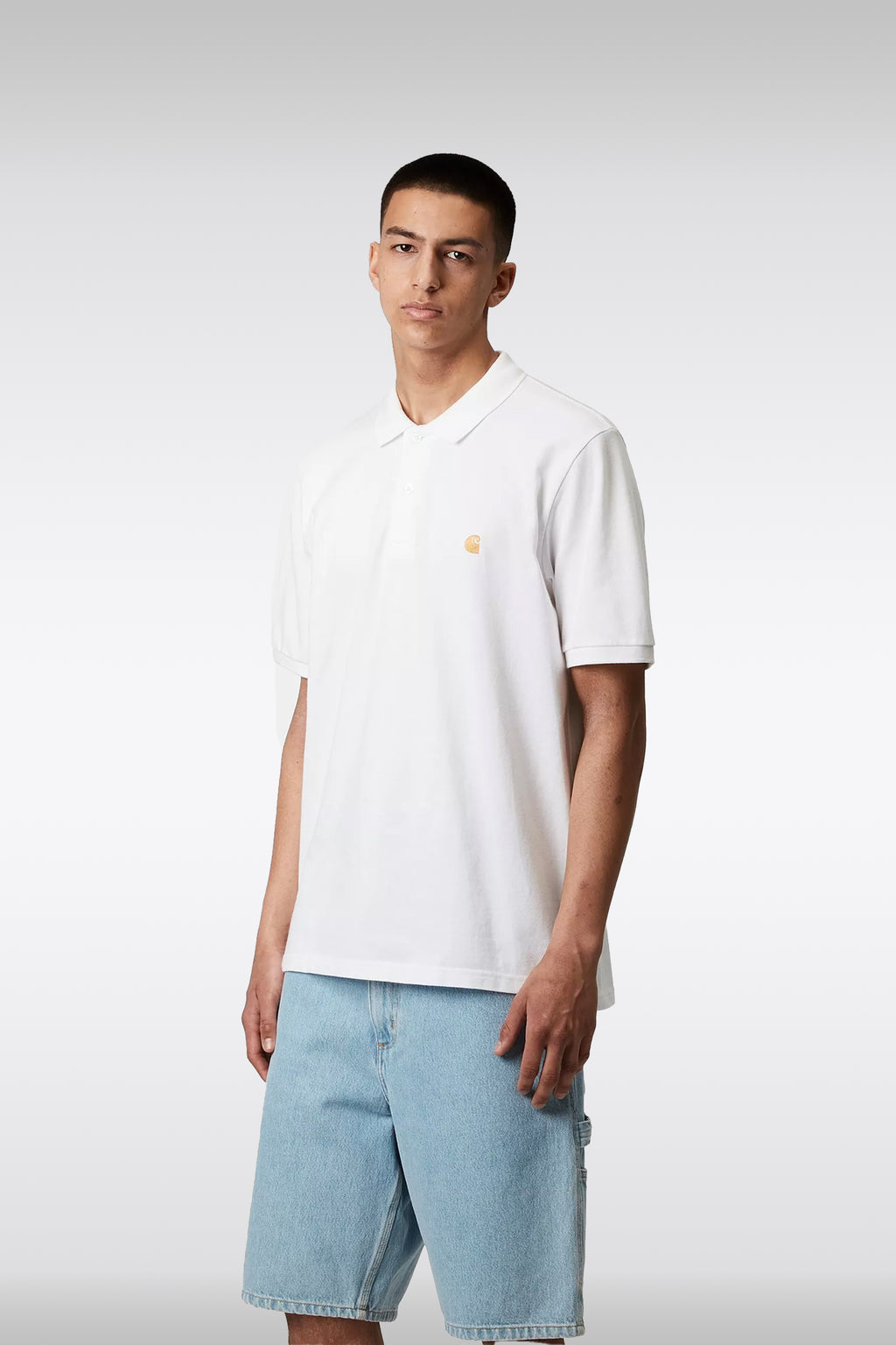 alt-image__S/S-CHASE-PIQUE-POLO-COTTON--Bianco/oro