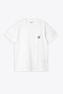 White cotton t-shirt with chest pocket and logo - S/S Pocket T-Shirt 