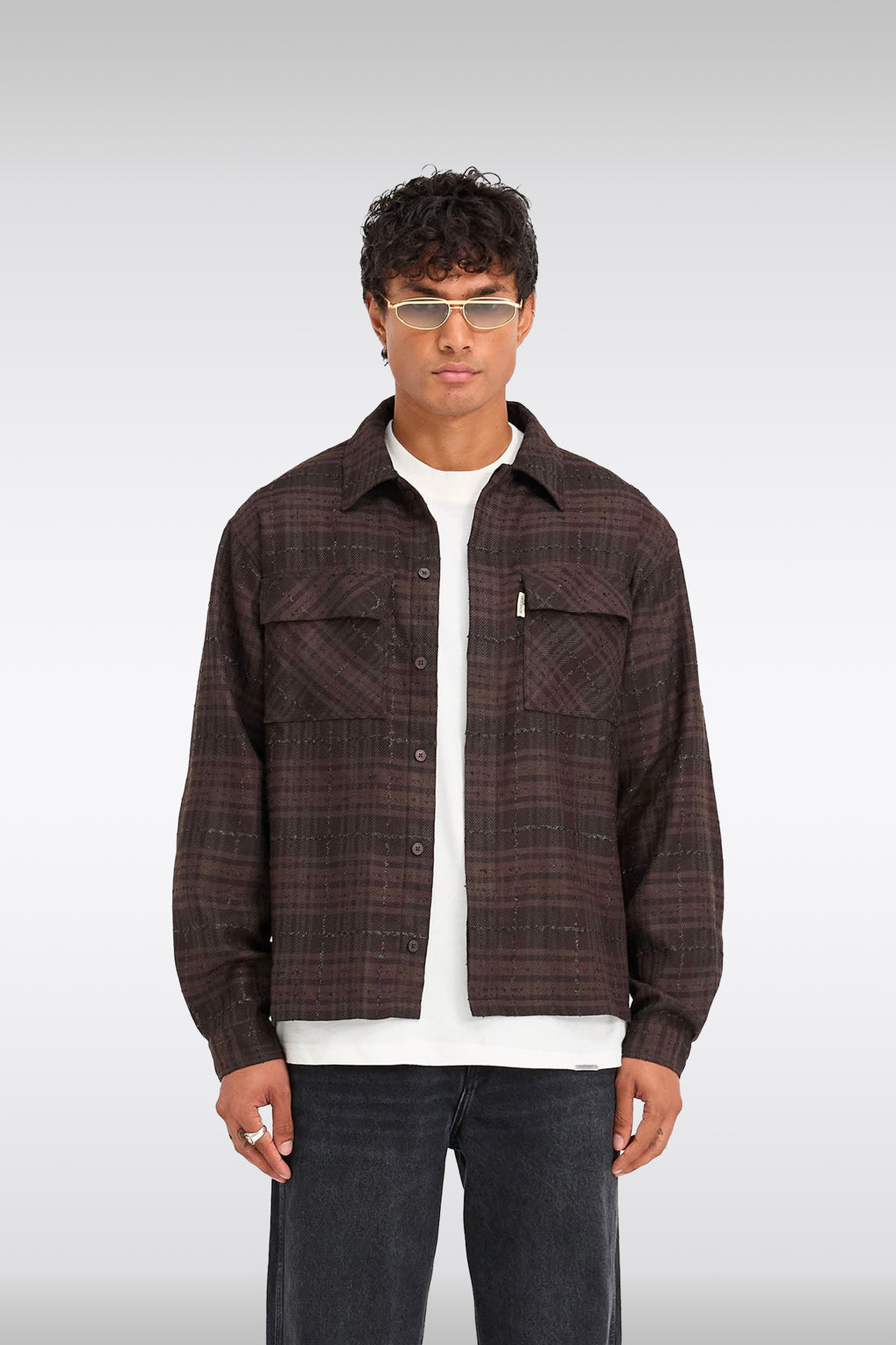 alt-image__Overshirt-in-flanella-a-quadri-marrone---Rep-Flannel-Shirt