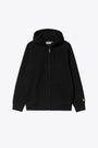 Black cotton blend hoodie with zip - Hooded Chase Jacket 