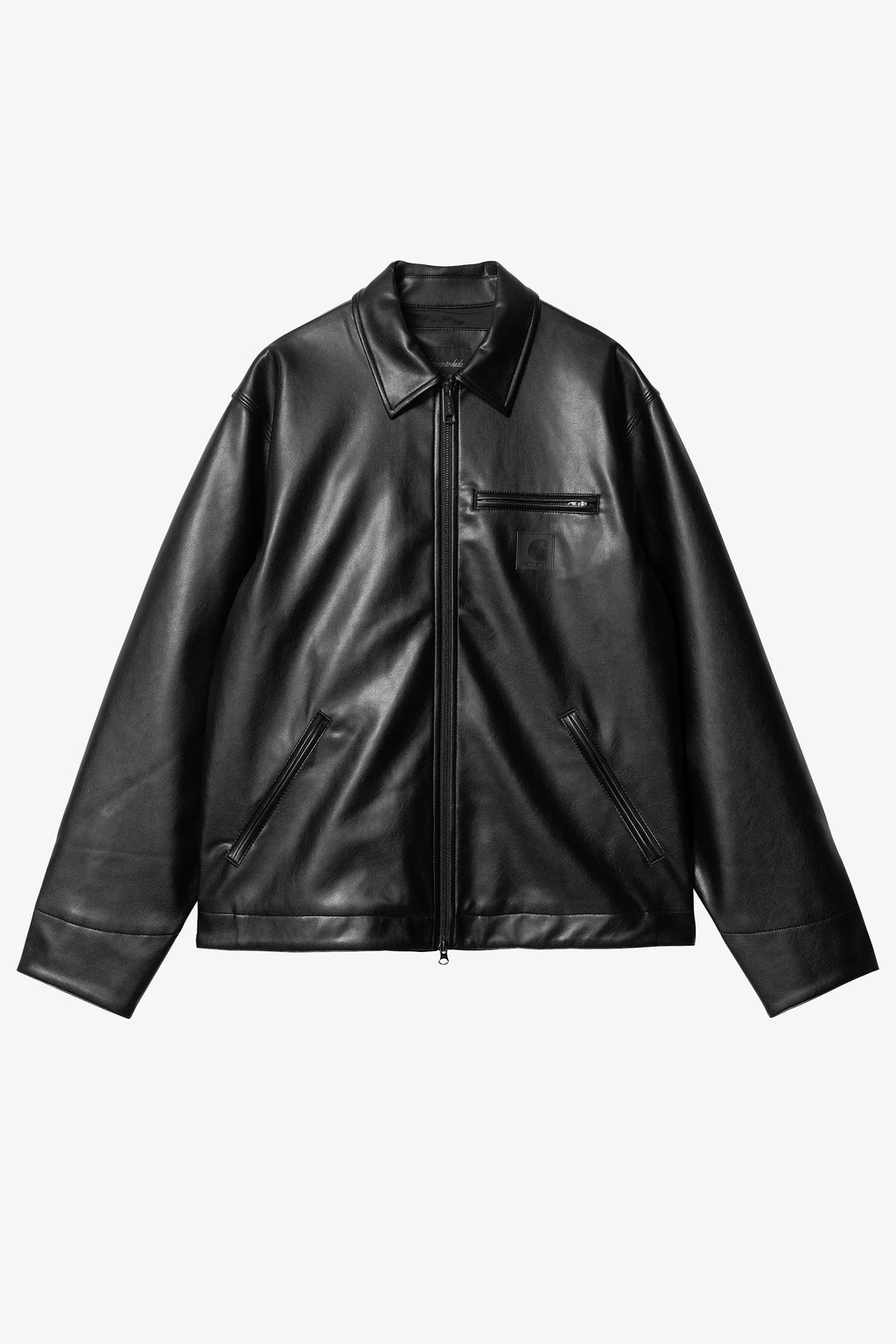 alt-image__Black-synthetic-leather-jacket-with-zip-fastening---Detroit-Jacket