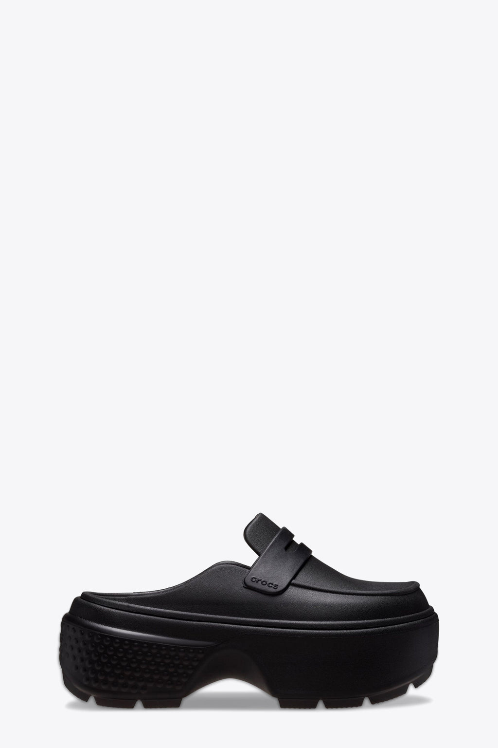 alt-image__Mocassino-slip-on-nero-in-gomma-con-suola-platform---Stomp-Loafer