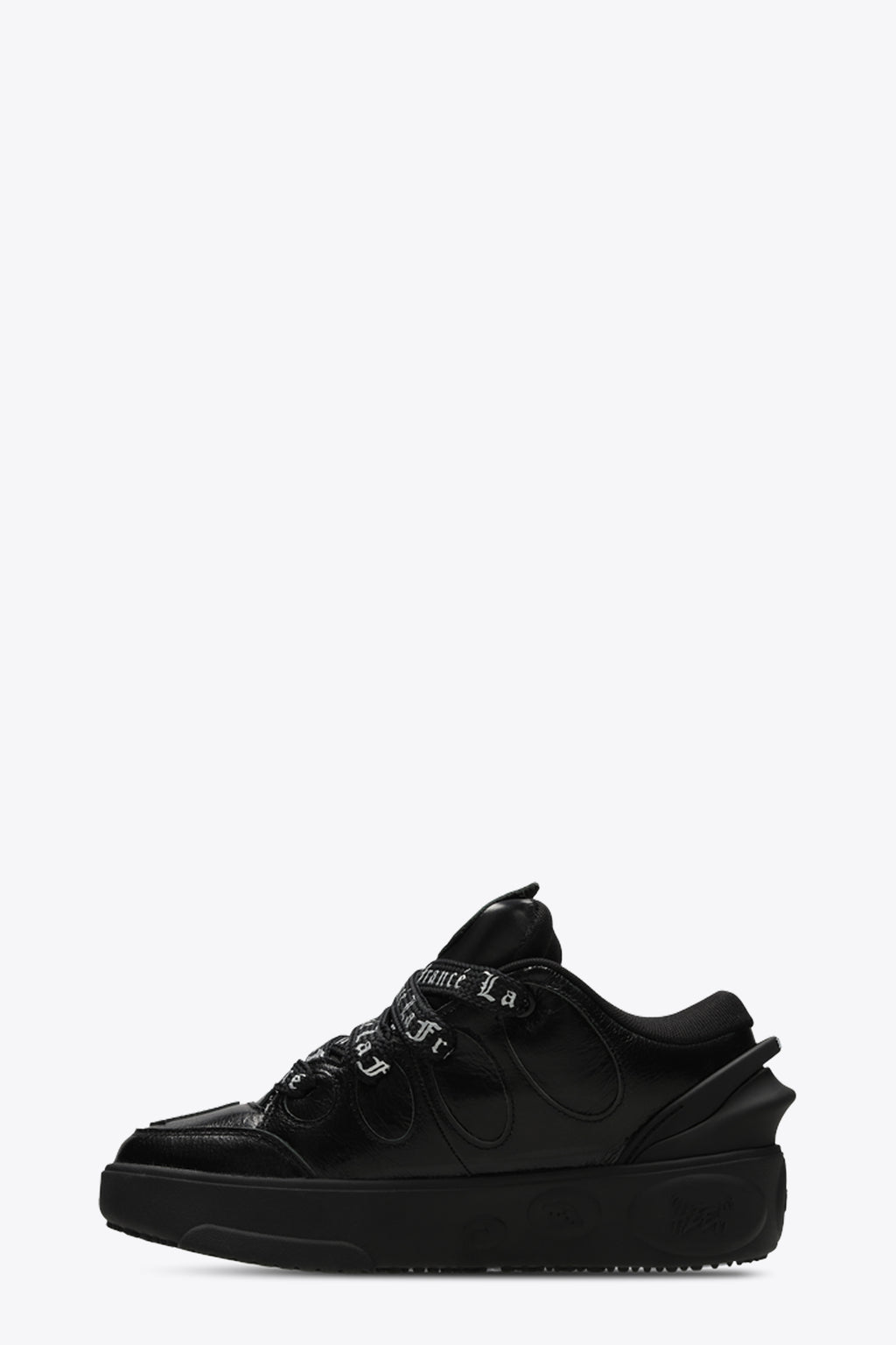 alt-image__Sneaker-bassa-in-pelle-e-vernice-nera---LaFrancé-Chrome