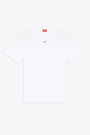 White cotton t-shirt with D logo patch - T Boxt D 