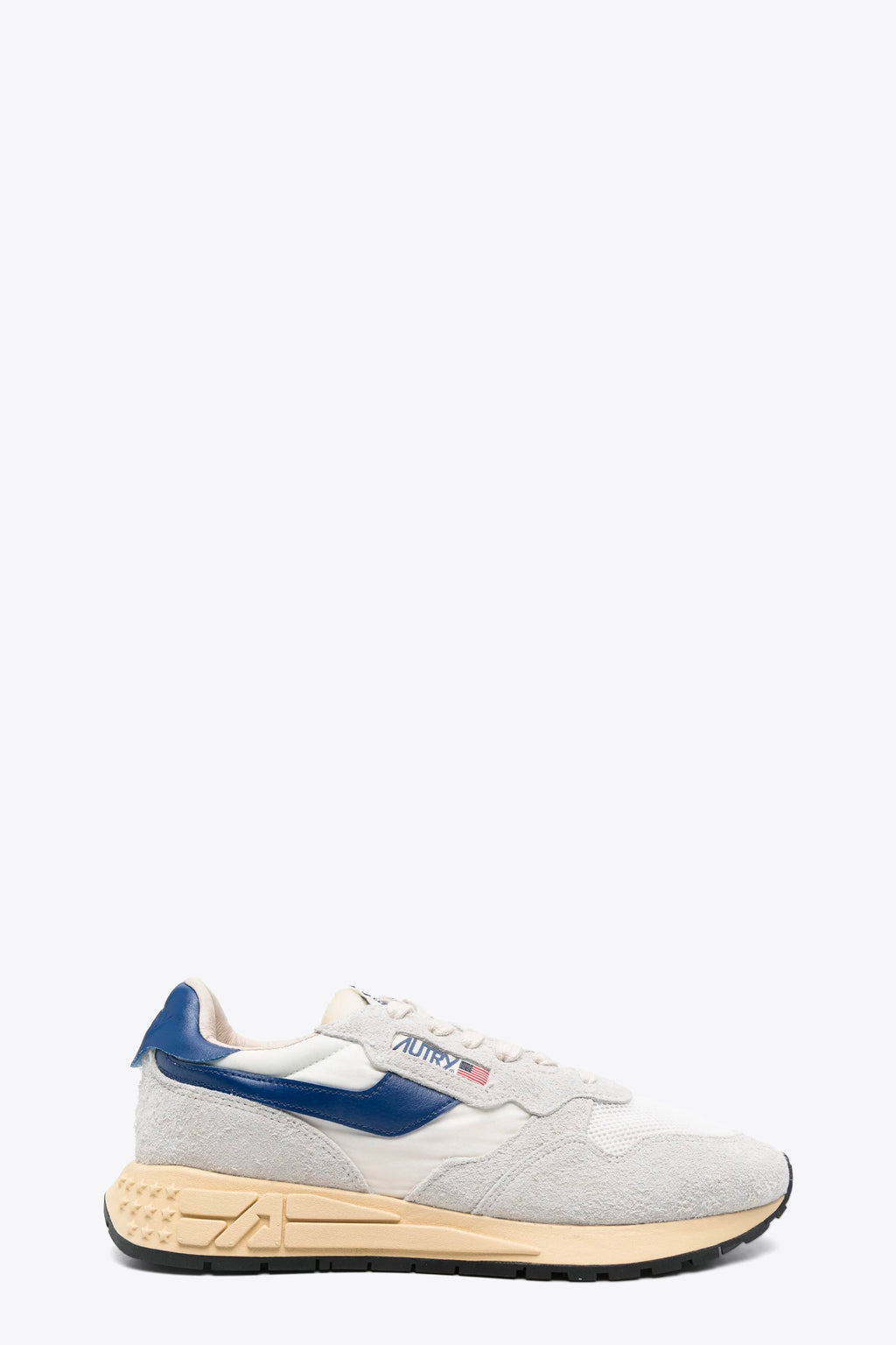 alt-image__Sneaker-bassa-in-nylon-bianco-e-suede-grigia-con-dettagli-in-pelle-blu---Reelwind-Low