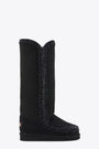 Black sheepskin high boots with back logo - Eskimo 40  