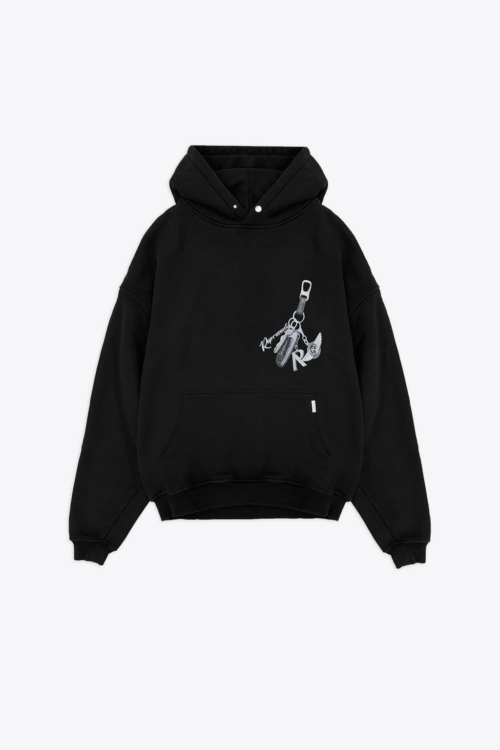 alt-image__Black-cotton-hoodie-with-print-on-chest-and-back---Keys-to-the-Club-Hoodie-