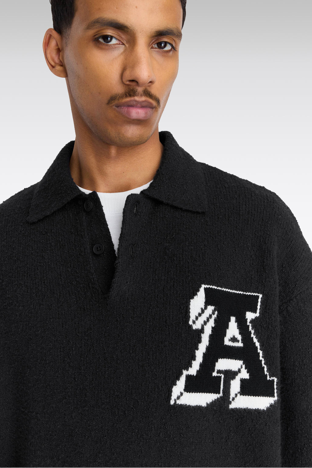 alt-image__Pullover-nero-in-cotone-con-logo-al-petto---Team-Polo-Sweater