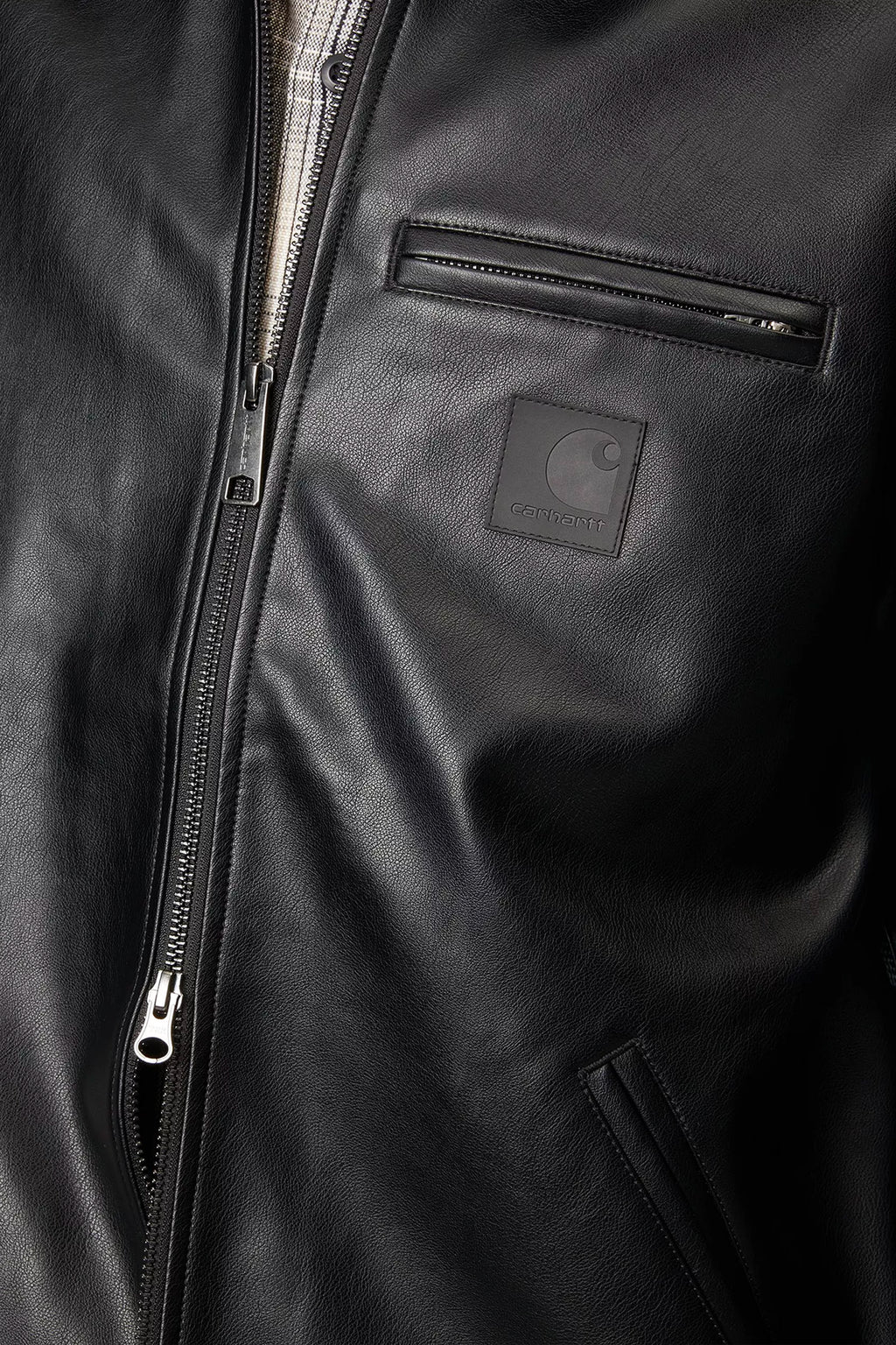 alt-image__Black-synthetic-leather-jacket-with-zip-fastening---Detroit-Jacket