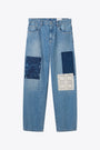 PATCHWORK RELAXED JEANS -Denim chiaro 