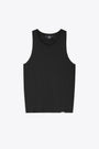 Black ribbed cotton tank - Initial Tank 