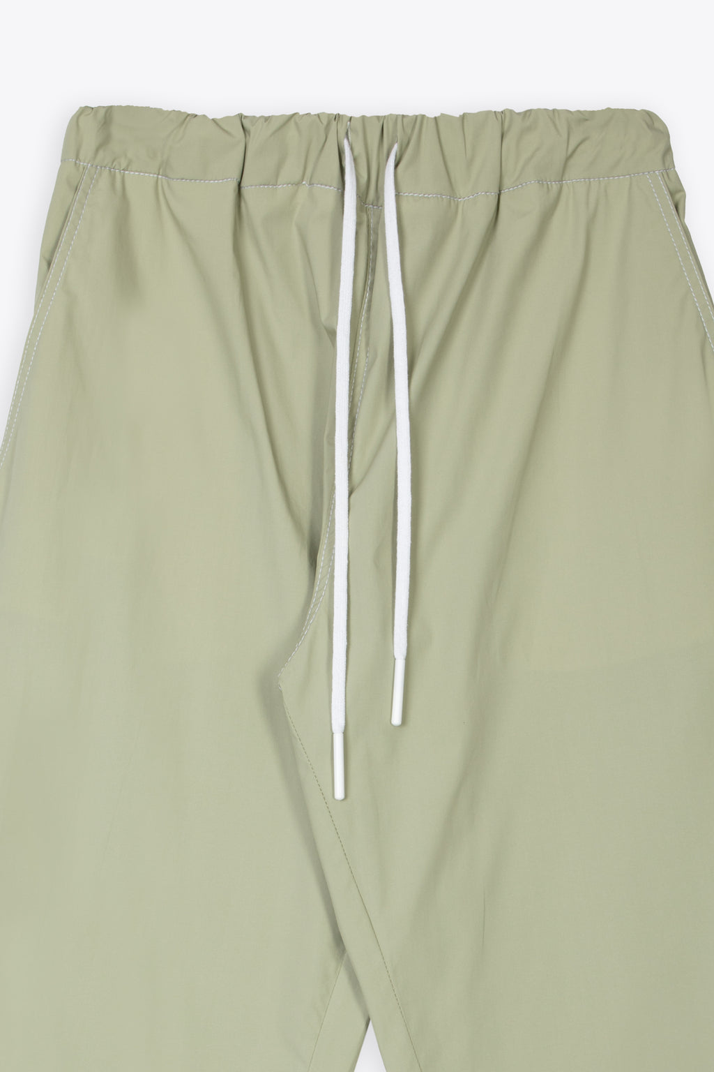 alt-image__Pantalone-in-cotone-verde-salvia-con-cuciture-a-contrasto---Jogger-Stretch