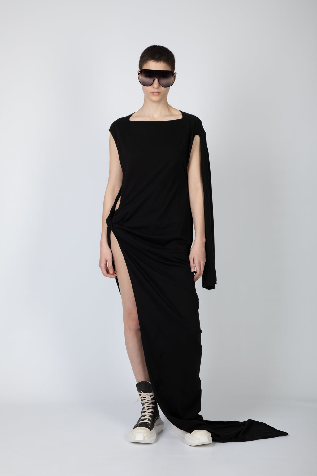 alt-image__Black-cotton-long-asymmetric-dress---Edfu-Gown