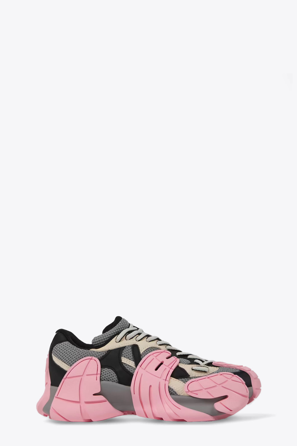 alt-image__Sneaker-bassa-in-mesh-grigia-e-gomma-rosa,-nera-e-panna---Tormenta