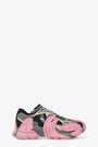 Pink, black and grey mesh and rubber low sneaker - Tormenta 