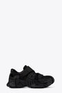 Black mesh and rubber low sneaker with velcro straps closure - Tormenta 