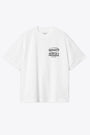 White cotton t-shirt with logo print at chest - S/S Body Of Work T-Shirt 