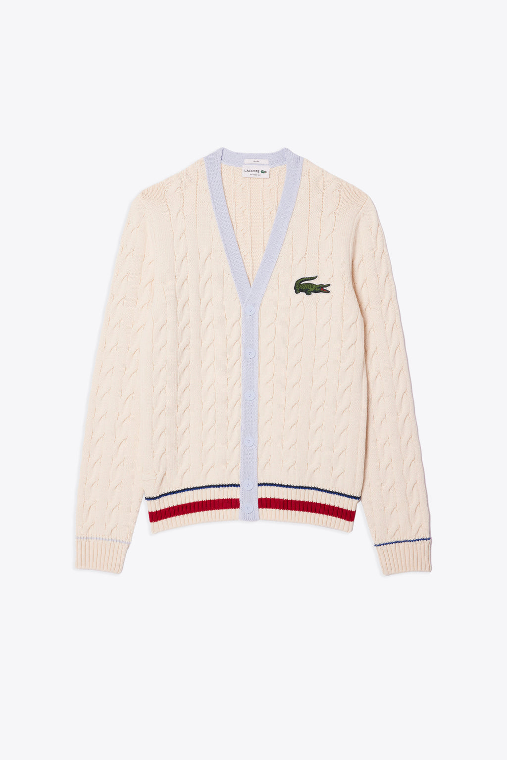 alt-image__Off-white-cable-knit-cardigan-with-logo
