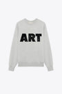 Melange grey crewneck sweatshirt with graphic print - Crewneck Art 