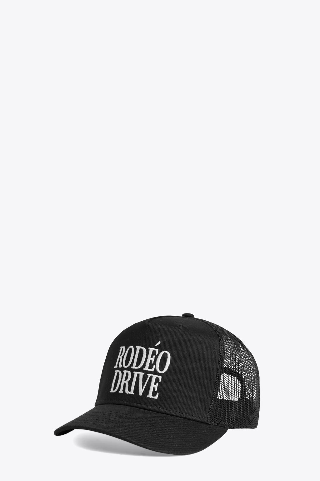 alt-image__Cappello-nero-con-visiera-e-ricamo-frontale---Trucker-Cap-Rodeo