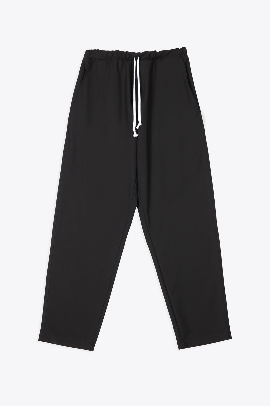 alt-image__Pantalone-nero-con-elastico-in-vita-e-coulisse---Jogger-Pant