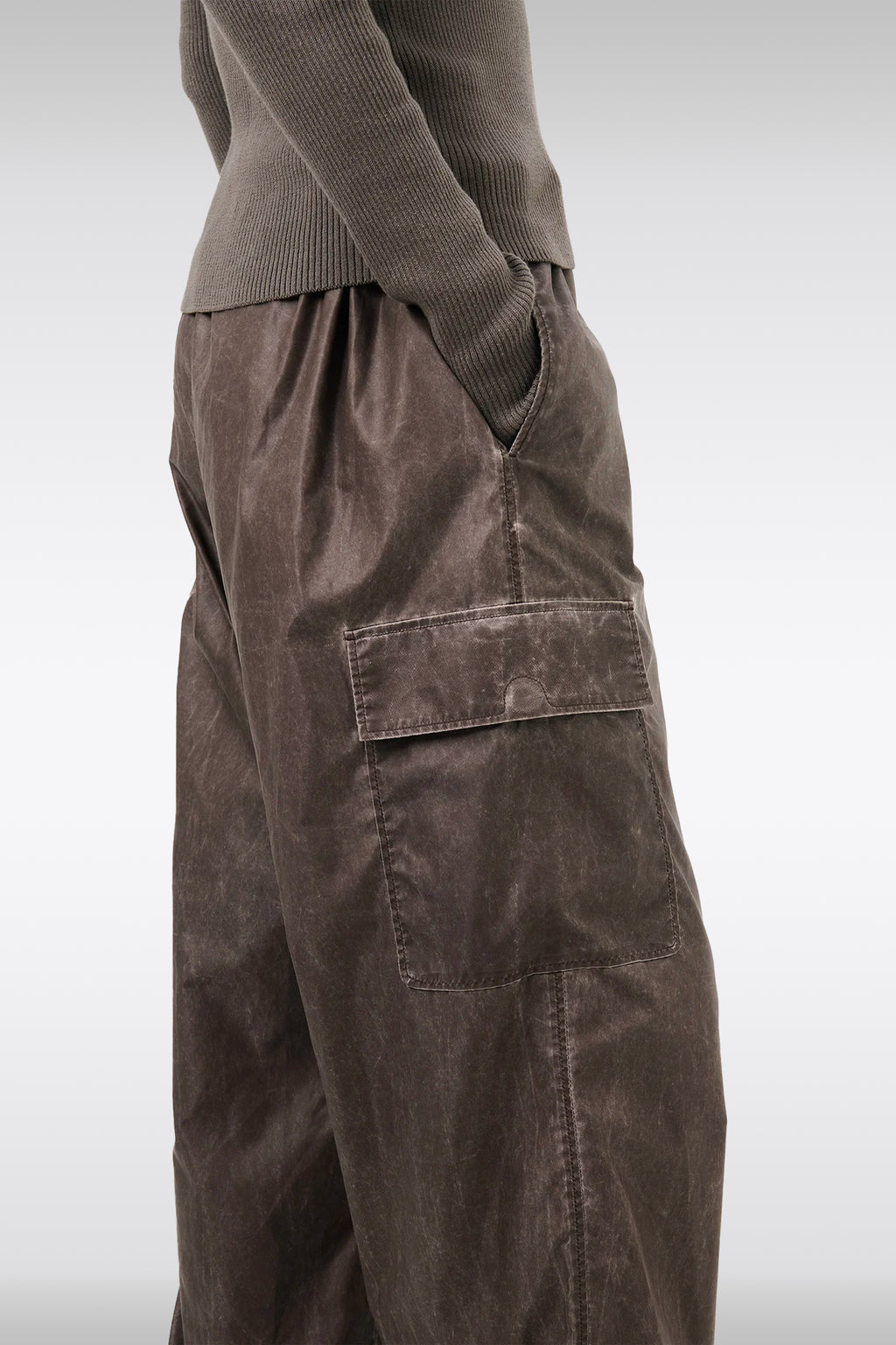 alt-image__Pantalone-cargo-in-nylon-lavato-marrone---Way-Trousers