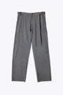 Grey tailored pant with adjustable waist with buttons- Size Free Pant 