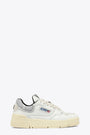 White and silver leather low skate sneaker - CLC low 