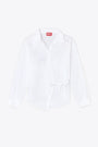 White cotton shirt with wrap-around fastening - C Delphi 