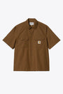 Camicia in cotone marrone con maniche corte - S/S Craft Shirt 