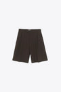 Brown cotton crepe baggy shorts - Fowld SNM 