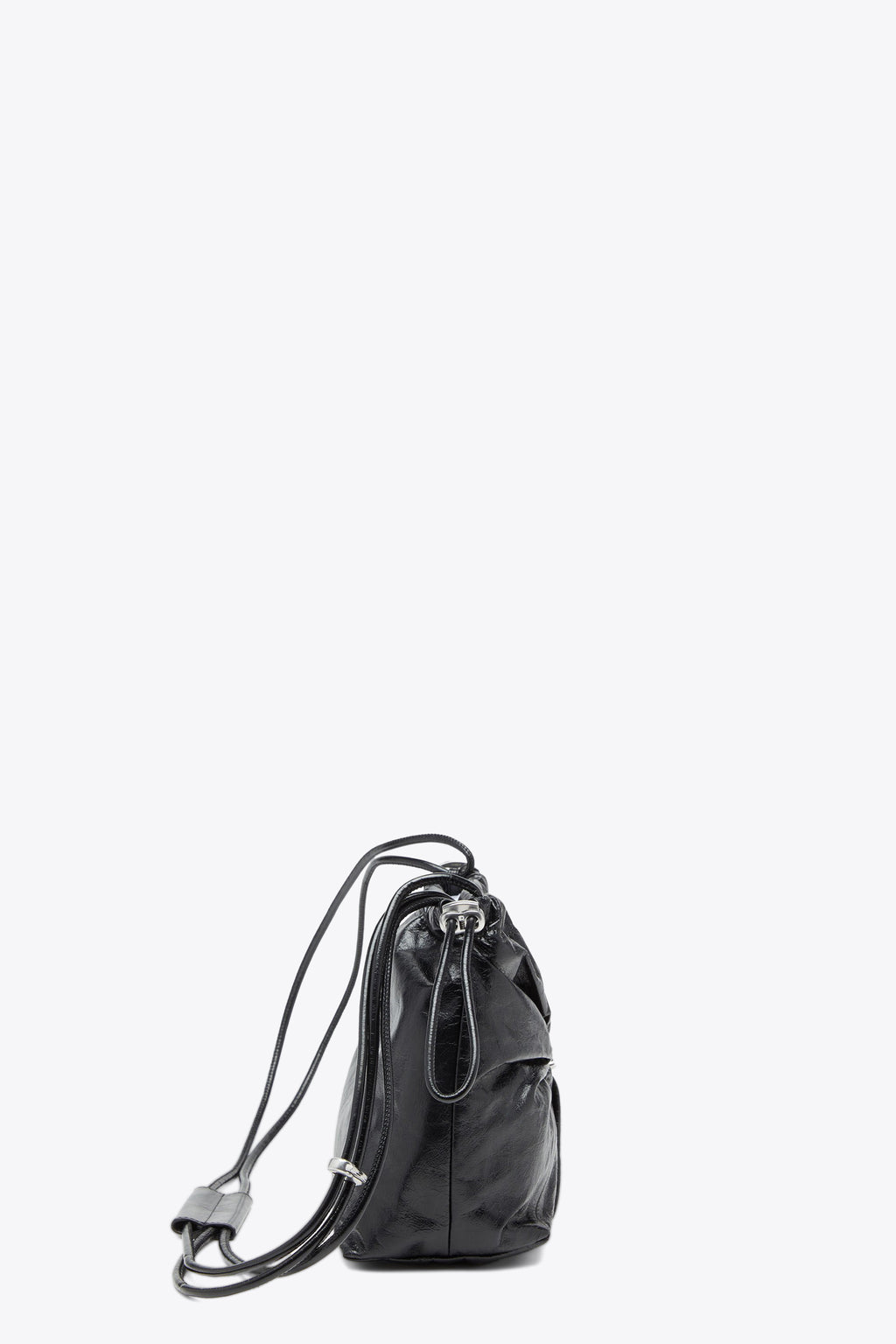 alt-image__Borsa-in-pelle-lucida-stropicciata-nera---Scrunch-D-Bucket