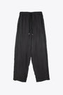 Black cupro loose fit drawstring pant - Pajama Otaru Trousers 