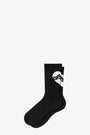Black cotton socks with heart graphic and logo - Amour Socks 