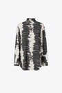 Camicia oversize in viscosa tie-dye bianco e nero - Alfrida Shirt 