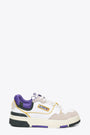 White leather low sneaker with purple detail - Clc Low 