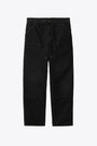 Pantalone workwear in canvas nero - Double Knee Pant 