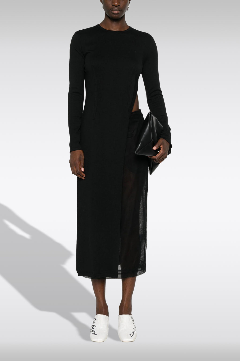 alt-image__Black-cotton-and-wool-dress-with-maxi-side-slit