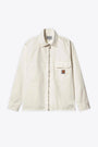 Off white herringbone cotton blend jacket with zip - Rainer Shirt Jac 