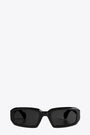Black acetate squared sunglasses with black lense - Mektoub 