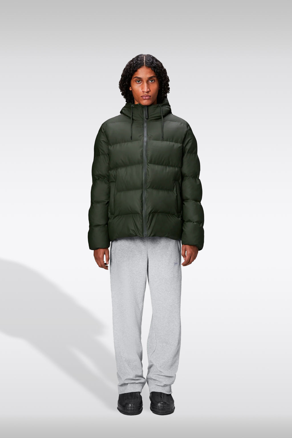 alt-image__Piumino-in-pvc-impermeabile-verde-militare-con-cappuccio---Alta-Puffer-Jacket