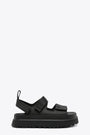 Black rubber sandal with platform sole - W Goldenglow  