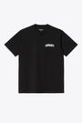 Black cotton t-shirt with varsity logo print - S/S University Script T-Shirt 