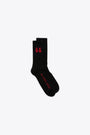 SOCKS COTTON-Nero/rosso 