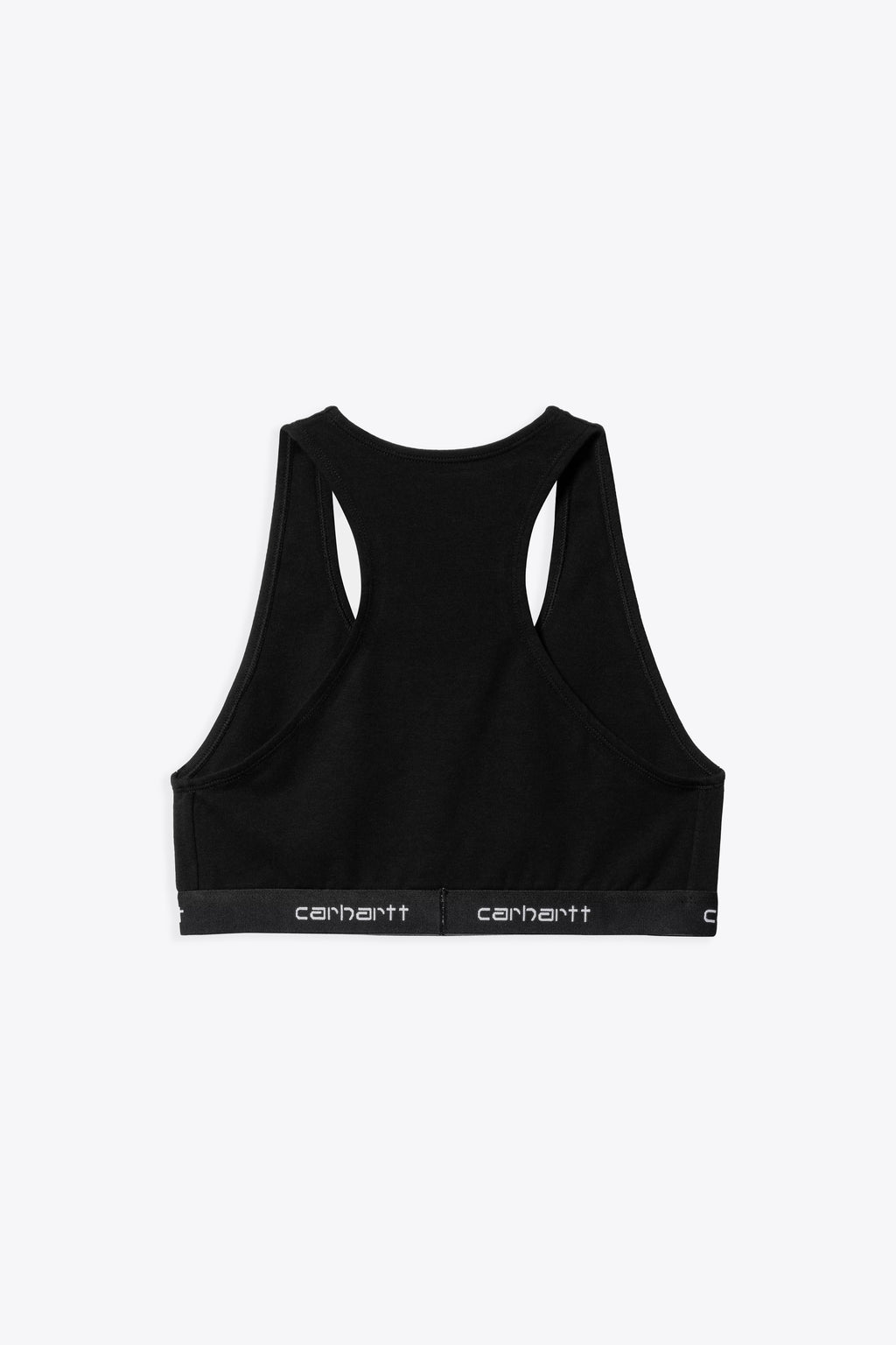 alt-image__Top-corto-in-cotone-nero-con-elastico-e-logo---W'-Script-Racer-Tank