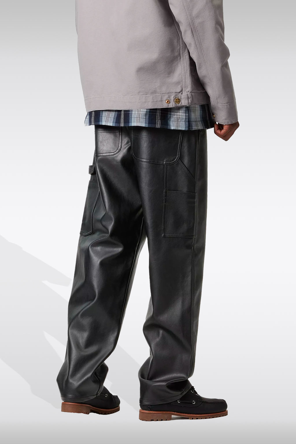 alt-image__Pantalone-nero-workwear-in-pelle-sintetica---Single-Knee-Pant